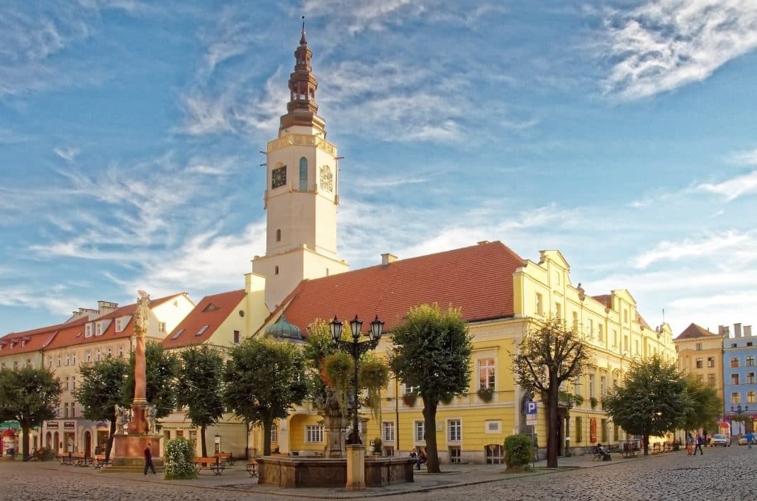Zdjęcie rynku w Świdnicy na Dolnym Śląsku