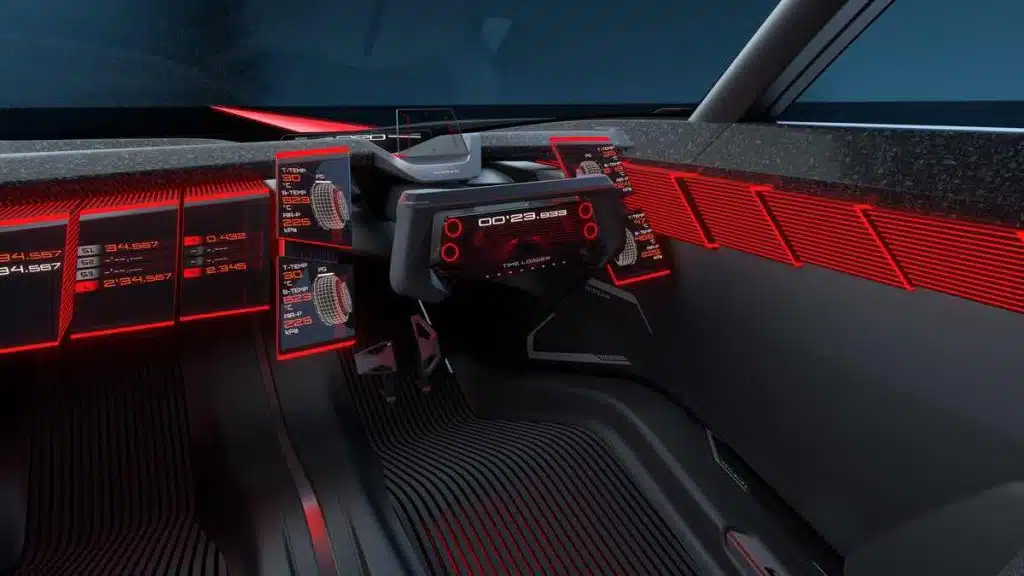 Wnętrze elektrycznego Nissana GTR